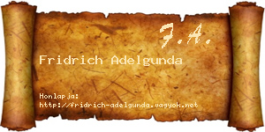 Fridrich Adelgunda névjegykártya